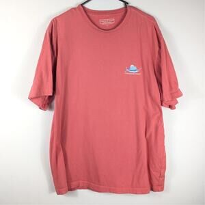 Vineyard Vines Marlin Fish T Shirt Large Red Pocket Tee Back Graphic Coastal